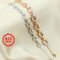 1Pcs Multiple Size 8 Stones Oval Solid 925 Sterling Silver Rose Gold Tone Prong Bezel Bracelet Settings DIY Supplies 1900209