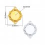 Keepsake Breastmilk Stainless Steel Round Bezel Pendant With Two Loops,Flower Art Deco Round Pendant Charm,Silver Gold Pendant,DIY Pendant Supplies 1411442