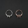 1Pcs Multiple Size Split Shank Oval Prong Bezel Rose Gold Plated Solid 925 Sterling Silver Adjustable Ring Settings for Moissanite Gemstone DIY Supplies 1224028