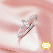 Marquise Prong Ring Settings,Solid 14K 18K Gold Ring,Art Deco Marquise Ring,DIY Ring Supplies For Gemstone 1295096