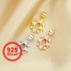 4x6MM Oval Prong Pendant Settings,Vintage Solid 925 Sterling Silver Rose Gold Plated Charm,DIY Charm Bezel For Gemstone 1421200