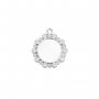 Keepsake Breastmilk Stainless Steel Round Bezel Pendant,Flower Art Deco Round Pendant Charm,Silver Gold Pendant,DIY Pendant Supplies 1411439