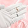 3MM Round Prong Ring Setttings Star Memory Jewelry Solid 14K 18K Gold DIY Ring Blank Wedding Band for Gemstone 1215018-1