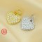 9MM Pave CZ Stone Heart Charm,Solid 925 Sterling Silver Gold Plated Pendant Charm,DIY Charm Supplies 1431188