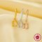 6x8MM Oval Prong Hook Earrings Settings,Solid 925 Sterling Silver Rose Gold Plated Earrings,Minimalist Oval Earrings,DIY Earrings Blank For Gemstone 1706207