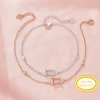 Rectangle Prong Bezel Bracelet Settings,Solid 14K 18K Gold Bracelet,Minimalist Bracelet,DIY Bracelet Supplies 6.5''+2'' 1900330