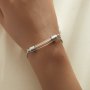 Tube Glass Bottle Stainless Steel Pendant Bracelet,Minimalist Perfume Vial Pendant Chain Bracelet,DIY Bracelet Supplies 1900347