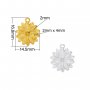 2MM Round Bezel Stainless Steel Pendant Settings,Yellow Gold Silver Flower Pendant Charm,Art Deco Flower Pendant,DIY Pendant Blank Supplies 1431514