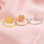 Keepsake Breast Milk Pear Ring Settings Resin Solid 14K Gold DIY Ring Blank Band for Gemstone 1294333-1