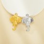 3MM Keepsake Breast Milk Resin Round Bezel Pendant Settings,Yellow Gold Plated Stainless Steel Elephant Pendant Charm,DIY Pendant Blank 1411430