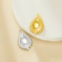 3x5MM Keepsake Breast Milk Resin Oval Bezel Pendant Settings,Yellow Gold Plated Stainless Steel Pear Pendant Charm,Vintage Pendant Blank 1421253