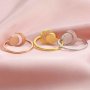 Keepsake Breast Milk 6MM Round Ring Settings Full Moon Resin Solid 14K/18K Gold DIY Ring Blank Band for Gemstone 1294328-1