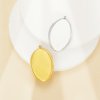 Keepsake Breast Milk Resin Oval Bezel Pendant Settings,Simple Stainless Steel Oval Pendant Charm,DIY Pendant Blank Supplies 1421274