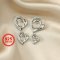 1Pcs 5-9MM Simple Round Bezel Gemstone Cz Stone Solid 925 Sterling Silver Prong Pendant Charm Settings Heart Shaple 1411230