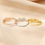 2x4MM Marquise Prong Ring Blank Settings Flower Branch Bezel Solid 925 Sterling Silver Rose Gold Plated Adjustable Ring Band for Gemstone 1294314