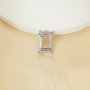 6x8MM Rectangle Prongs Bezel Pendant Settings With Loop,Stainless Steel Rectangle Pendant Charm,Minimalist Pendant,DIY Pendant Blank 1431460