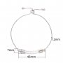 Tube Glass Bottle Stainless Steel Pendant Bracelet,Minimalist Perfume Vial Pendant Chain Bracelet,DIY Bracelet Supplies 1900347