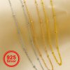 Cable 2MM Beads Chain Necklace,Solid 925 Solid Sterling Silver Rose Gold Plated Necklace Chain,Simple O Chain 16Inches with 2 Inch Extension Chain 1320029