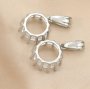 12MM Round Prong Pendant Blank Bezel Settings Simple Solid 925 Sterling Silver DIY Charm Supplies for Gemstone 1411300