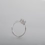 1Pcs 6X8MM Oval Silver Rose Gold Gemstone Cz Stone Crown Prong Bezel Solid 925 Sterling Silver Adjustable Ring Settings 1224019