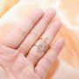 6x8MM Oval Prong Ring Settings,Solid 925 Sterling Silver Rose Gold Plated Ring,Halo Pave CZ Stone Bezel Ring,DIY Ring Bezel Supplies 1224188