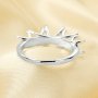 5 Stones Round Prongs Ring Settings,Solid 925 Sterling Silver Ring,Simple DIY Ring Supplies For Gemstone 1294691
