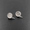 1Pair 10MM Round Setting Bezel Tray 925 Sterling Silver Earrings Studs With Beads Bail Top DIY Supplies 1702161
