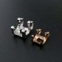 1Pcs 6.5-9MM Round Prong Pendant Settings Rose Gold Plated Solid 925 Sterling Silver Charm Bezel Tray for Gemstone DIY Supplies 1431056
