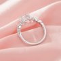 Hexagon Prong Ring Settings,Flower Art Deco Solid 14K 18K Gold Moissanite Ring,Dainty Hexagon Ring,DIY Ring Supplies 1294977