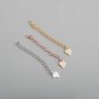1Pcs 2 Inches Silver Rose Gold Solid 925 Sterling Silver Necklace Extension Chain Supplies 1316001