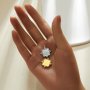 10.5MM Square Bezel Stainless Steel Pendant Settings,Yellow Gold Rhodium Square Pendant Charm,Vintage Styles Pendant,DIY Pendant Supplies 1431524