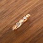 Solid 18K Gold Keepsake Ring Settings for Breast Milk Resin 2x4MM Marquise Bezel with 2mm Birthstone Stackable Ring Bezel 1294212-2