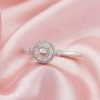 4MM Halo Round Prong Ring Settings,Solid 14K 18K Gold Ring,Vintage Styles Round Moissanite Ring,DIY Ring Supplies For Gemstone 1212139