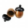 5Pcs Wood Acorn Nut Keepsake Screwed Cremation Urn Secrect Canister Memerial Vial Prayer Box Pendant 1190029