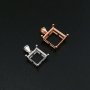 1Pcs 5-10MM Square Prong Pendant Charm Settings Simple Rose Gold Plated Solid 925 Sterling Silver DIY Bezel Tray for Gemstone 1431067