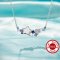 Keepsake Breast Milk Resin Star Bezel Pendant Blank Settings Necklace,Color CZ Stone Settings,Solid 925 Sterling Silver Necklace 16''+2'' 1431483-1