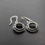 10MM Round Setting Bezel Tray Antiqued Solid 925 Sterling Silver DIY Earrings Hooks Findings 1706010