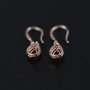 1Pair Multiple Size Pear Bezel Rose Gold Plated Solid 925 Sterling Silver Halo Pave Hook Earrings DIY Gemstone Jewelry Supplies 1706039