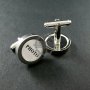 1 Pair 14MM Round Silver Bezels Base Tray Photo Frame Brass Cuff Links,Custom Photo Cufflinks,Wedding Cuff Link Blanks Supplies 1500043