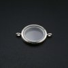 1Pcs 26x39x8MM Silver Oval Glass Locket with Two Loops Pendant Charm DIY Supplies 1122011