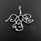 1Pcs 50MM Solid 925 Sterling Silver Adjustable Wire Stone Holder DIY Pendant Charm Supplies 1320327