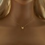 Keepsake Breast Milk Resin Ball Round Pin Pendant Necklace Settings for 8-9MM Half Drilled Pearl Bead,Cat Art Deco Solid 925 Sterling Silver Gold Plated Chain Necklace 16''+2'' 1431498