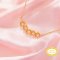 5 Stones 6MM Round Prong Pendant Settings,Solid 14K 18K Gold Necklace,DIY Jewelry With Necklace Chain 16''+2'' 1411465