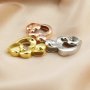 6MM Keepsake Breast Milk Resin Heart Pendant Prong Settings Mother Baby Solid 925 Sterling Silver Rose Gold Plated Charm Bezel 1431130