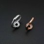 1Pcs 6MM Bypass Shank Round Prong Bezel Rose Gold Plated Solid 925 Sterling Silver Adjustable Ring Settings for Moissanite Gemstone DIY Supplies 1210055