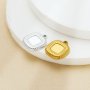 6MM Cushion Square Bezel Stainless Steel Pendant Settings,Stainless Steel Square Pendant Charm,Art Deco Square Pendant,DIY Pendant Blank 1431538
