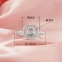 Halo Round Pin Ring Settings For Half Drilled Pearl Bead,Solid 925 Sterling Silver Ring For Half Drilled Beads,Pave Moissanite Ring,DIY Ring Supplies 1215103