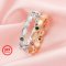 Multiple Color Stone Full Band Keepsake Breast Milk Resin Ring Settings,Stackable Rose Gold Plated Solid 925 Sterling Ring,2x4MM Marquise Bezel Eternity Birthstone Ring 1294682