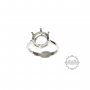 1Pcs 4-12MM Round Cz Stone Prong Setting 925 Sterling Silver Bezel Tray Adjustable Ring Settings 1212035