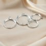 1Pcs 19-30MM Round Prong Solid 925 Sterling Silver Cabochon Coins Holder Pendant Bezel Settings DIY Supplies 1411252